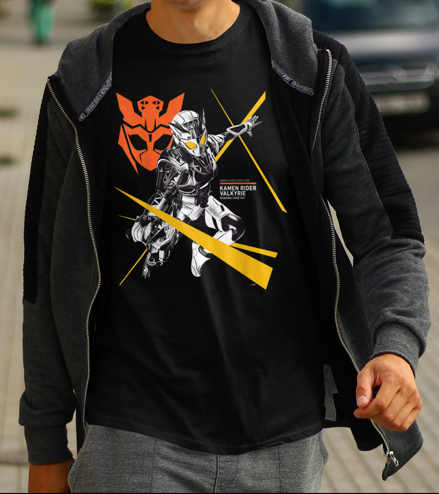 Kamen Rider Valkyrie Rushing Cheetah Zero-One Crossover T-Shirt