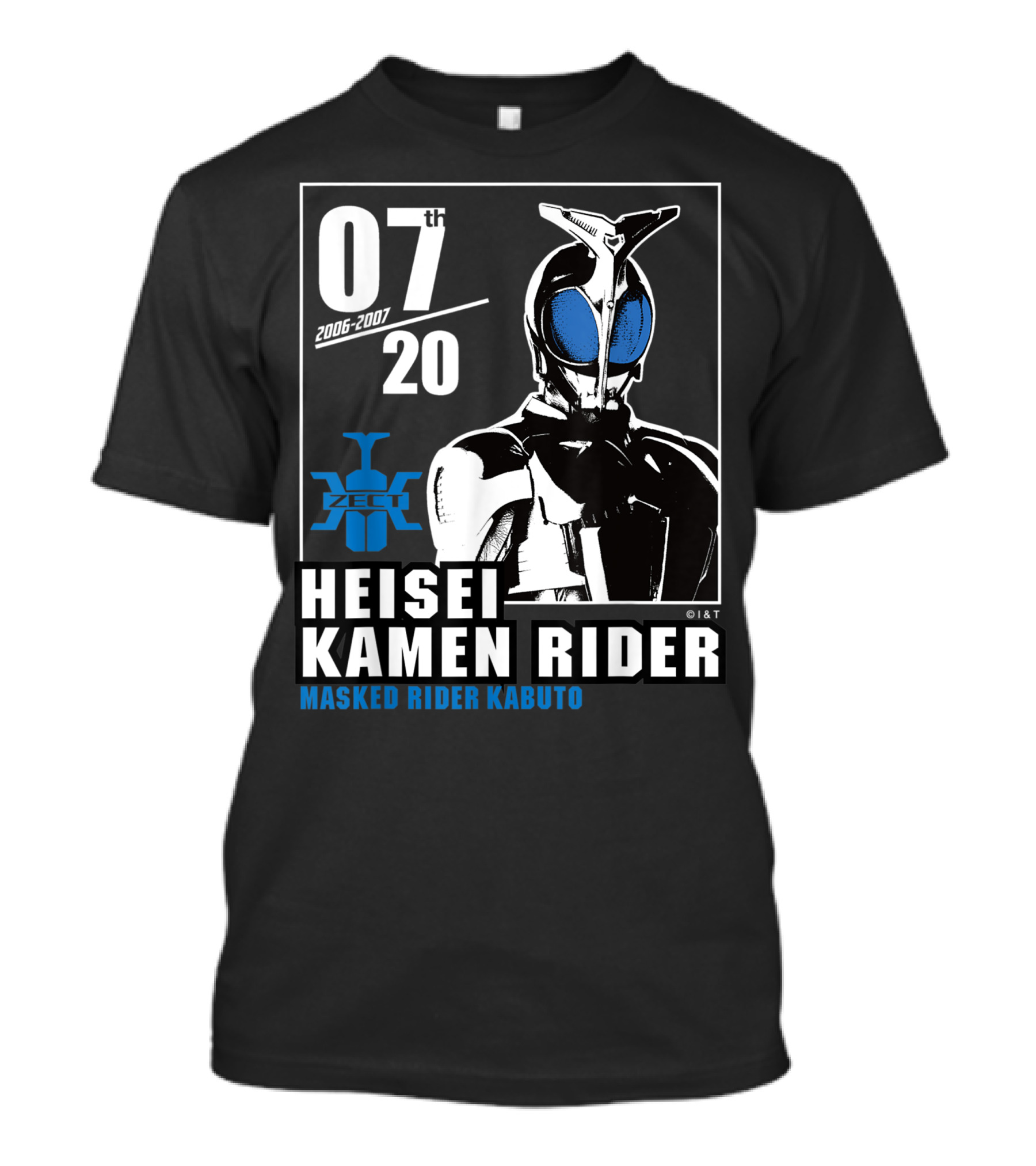 07th Heisei Kamen Rider 20th 2006-2007 Masked Rider Kabuto ZECT T-Shirt