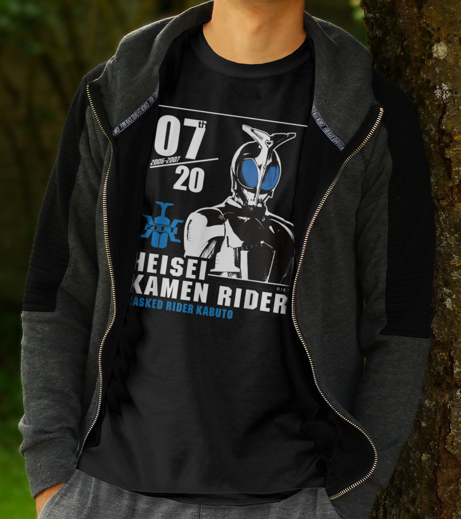 07th Heisei Kamen Rider 20th 2006-2007 Masked Rider Kabuto ZECT T-Shirt