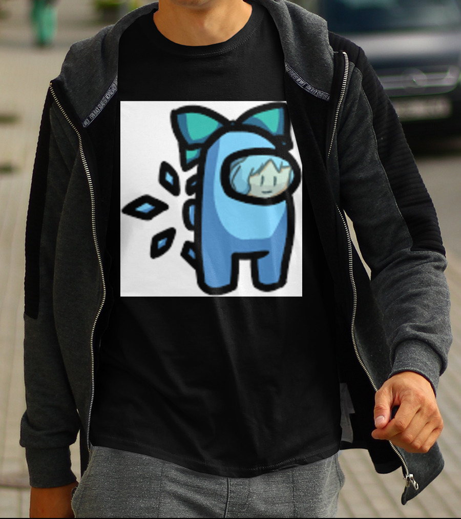 Among Us Blue Crewmate With Bow Gamer Girl T-Shirt