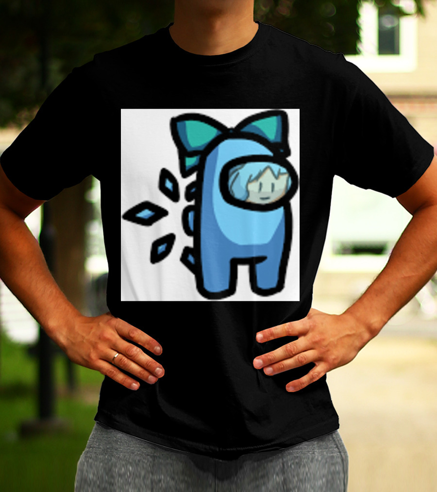 Among Us Blue Crewmate With Bow Gamer Girl T-Shirt