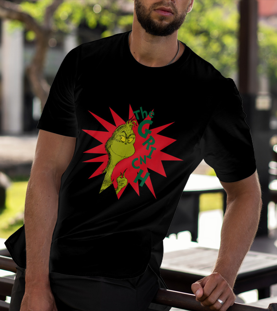 The Grinch Burst Dr. Seuss Starburst T-Shirt