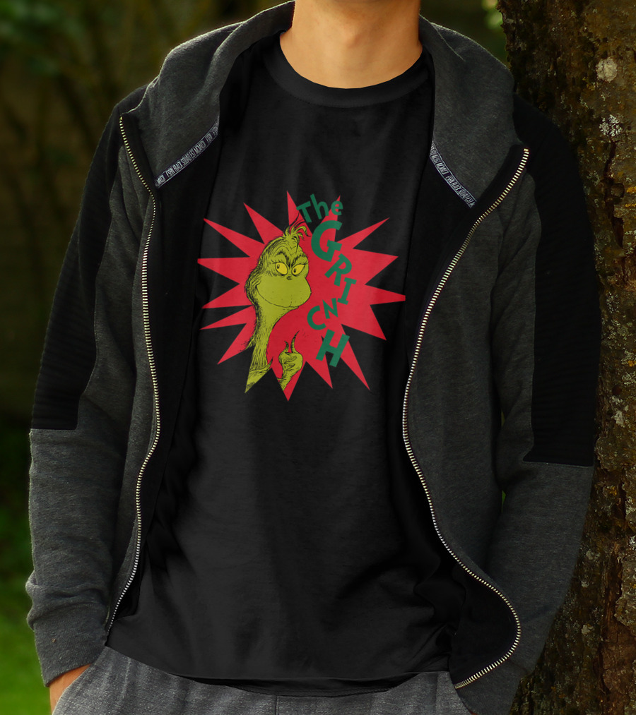 The Grinch Burst Dr. Seuss Starburst T-Shirt