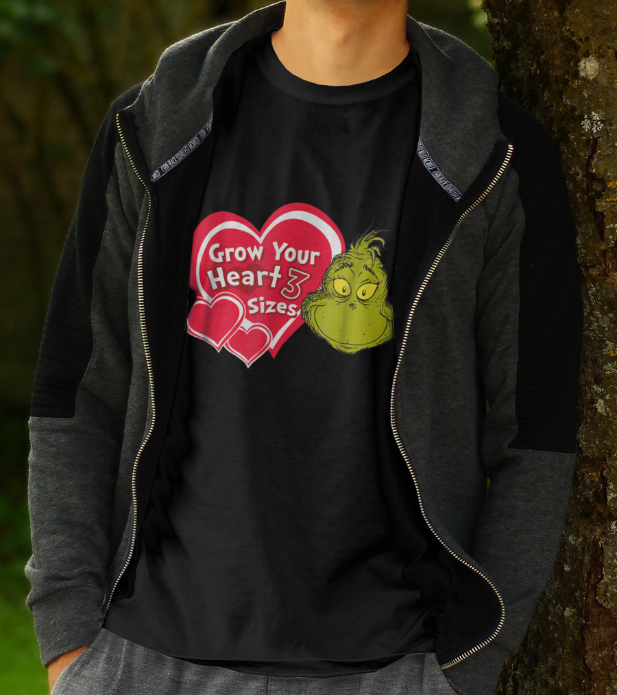 Dr Seuss Grinch Grow Your Heart 3 Sizes T-Shirt