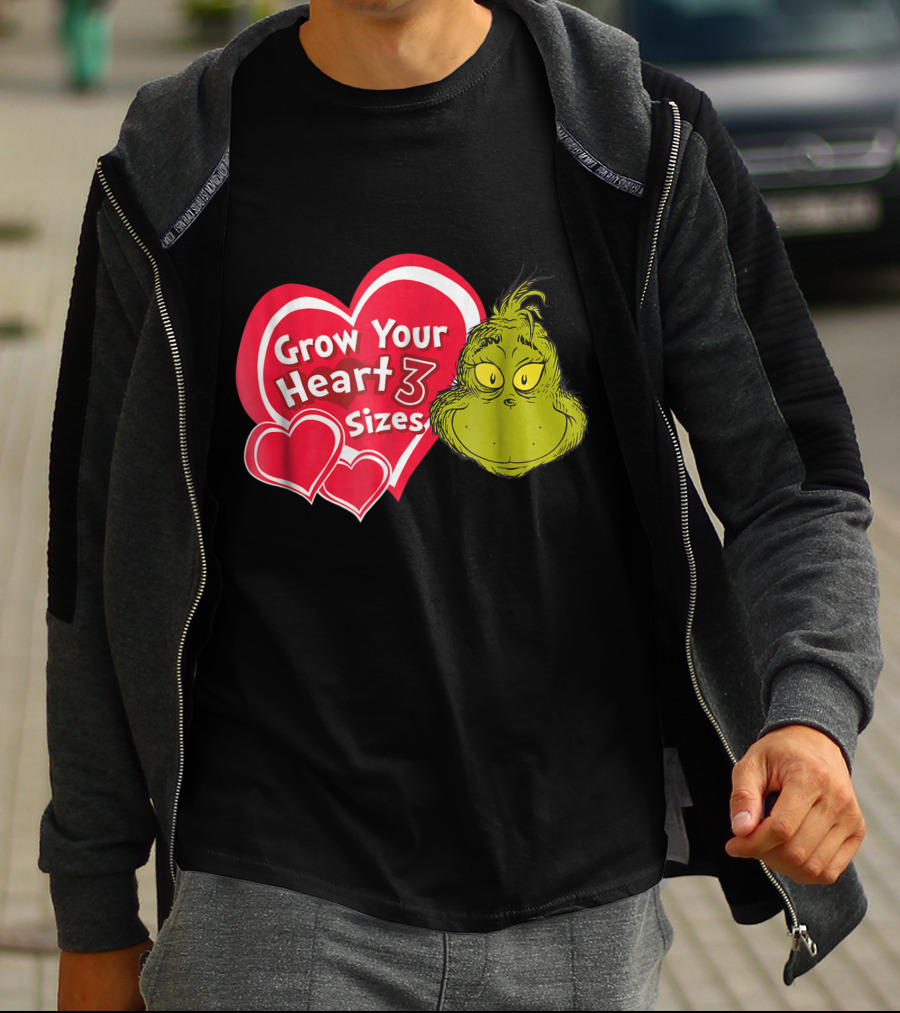 Dr Seuss Grinch Grow Your Heart 3 Sizes T-Shirt