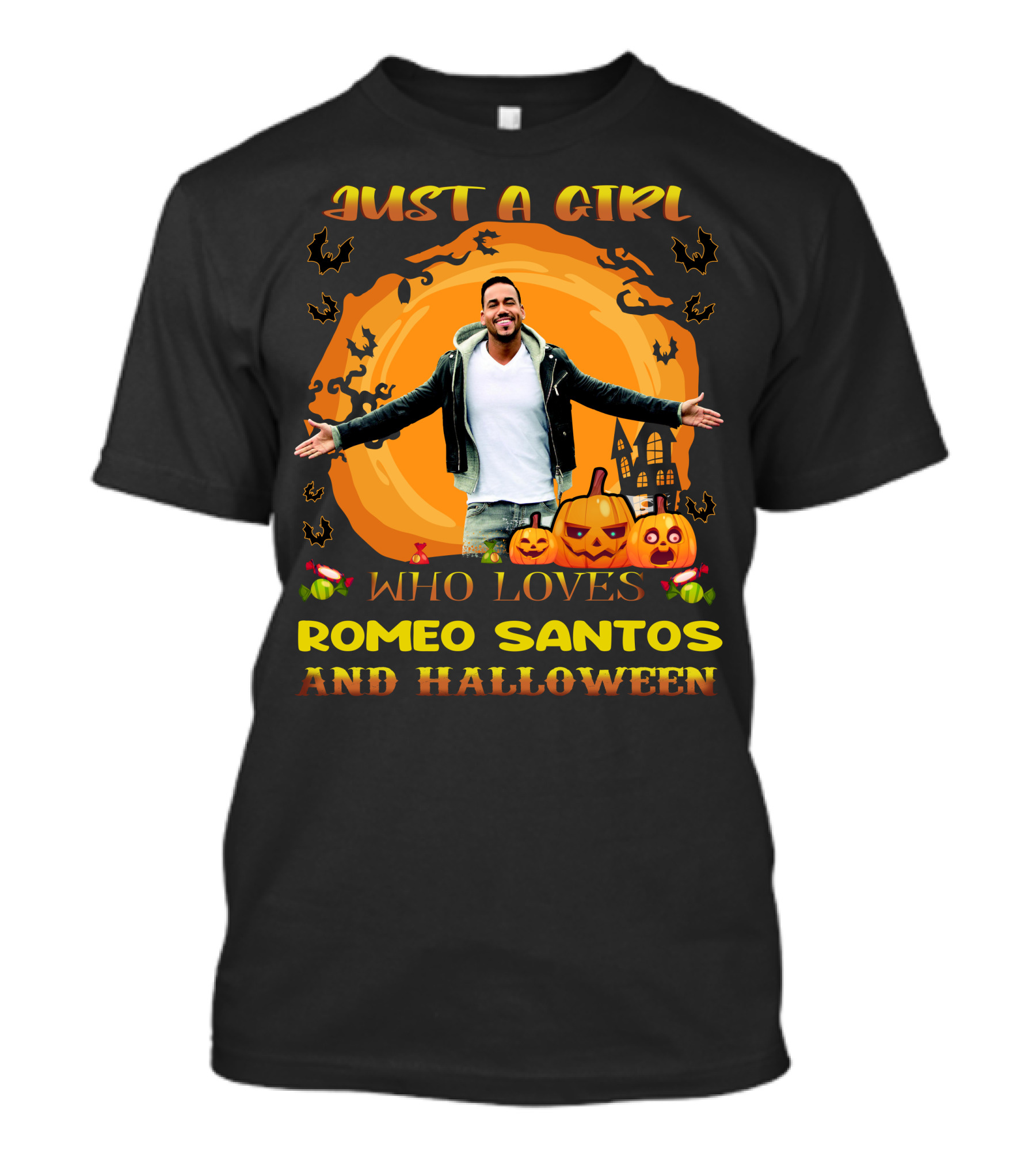 Just A Girl Who Loves Romeo Santos And Halloween T-Shirt