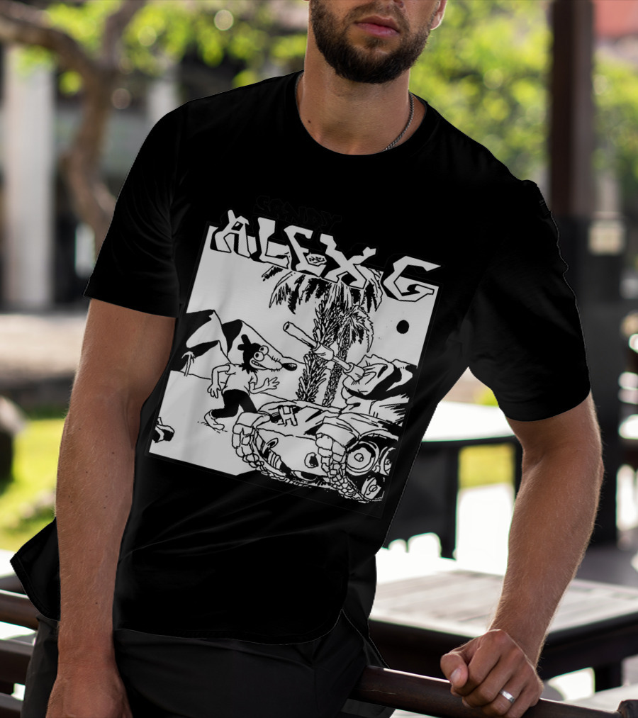 Sandy Alex G Cartoon Tank Forest Scene T-Shirt