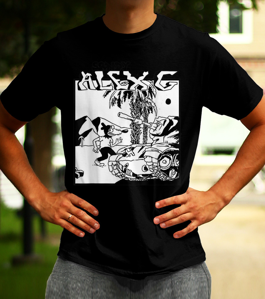 Sandy Alex G Cartoon Tank Forest Scene T-Shirt