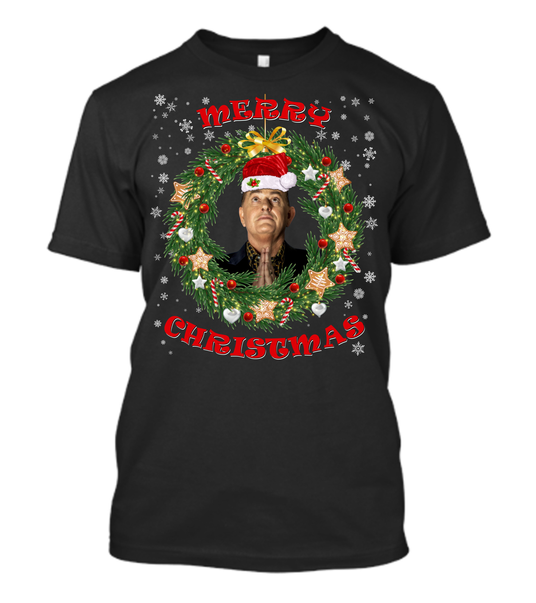 Merry Christmas Martyn Ware Santa Hat Christmas Wreath T-Shirt