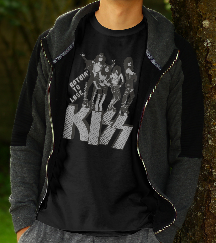 KISS Nothin To Lose Band Members Metallic T-Shirt