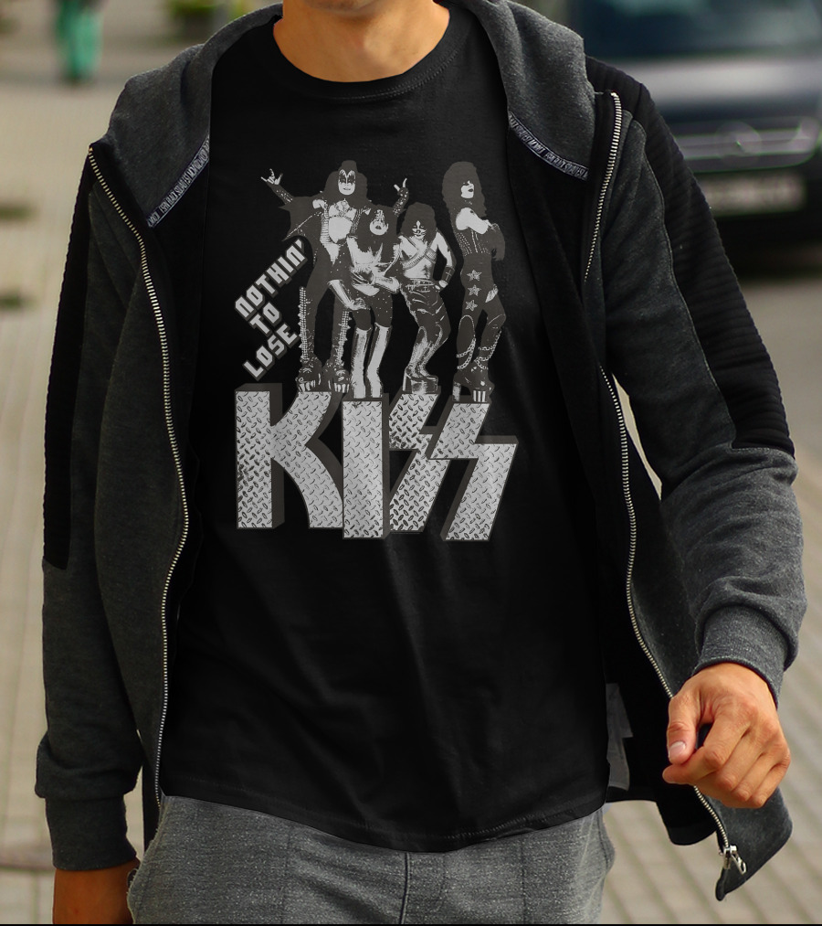 KISS Nothin To Lose Band Members Metallic T-Shirt