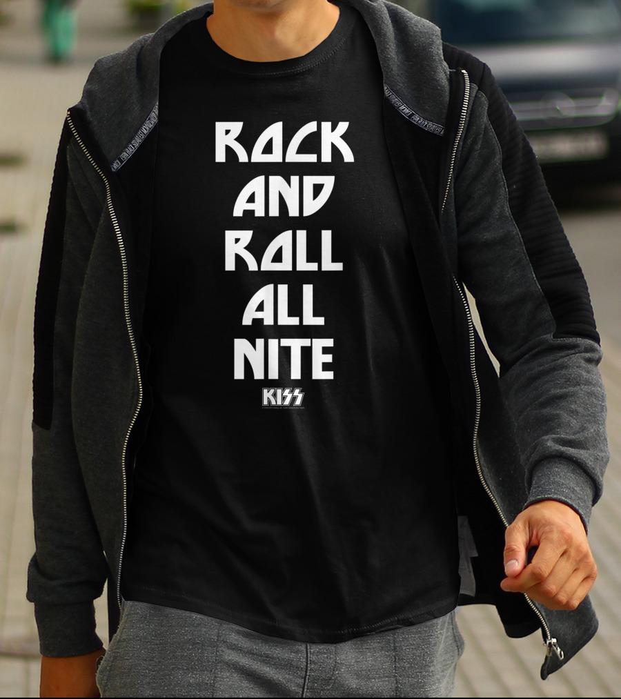KISS Rock And Roll All Nite Lyrics T-Shirt