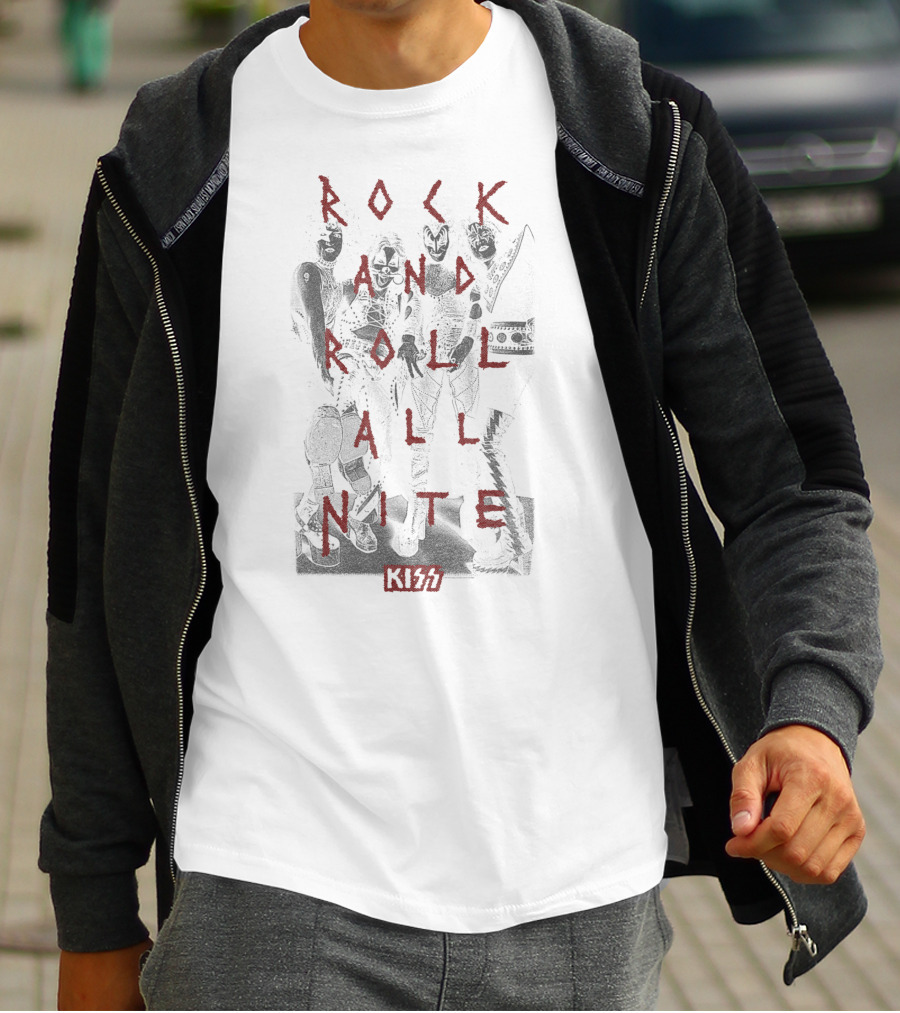 KISS Rock And Roll All Nite Blood Lyric T-Shirt