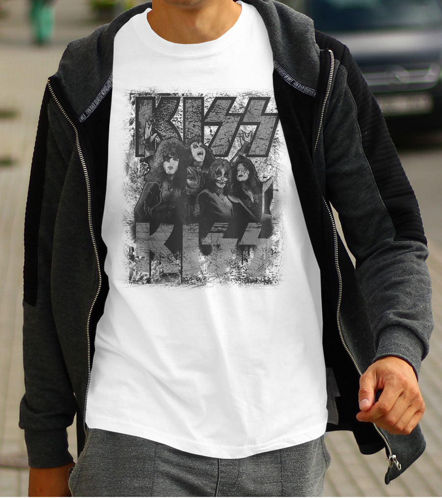 KISS Scratch Band Members Posing T-Shirt