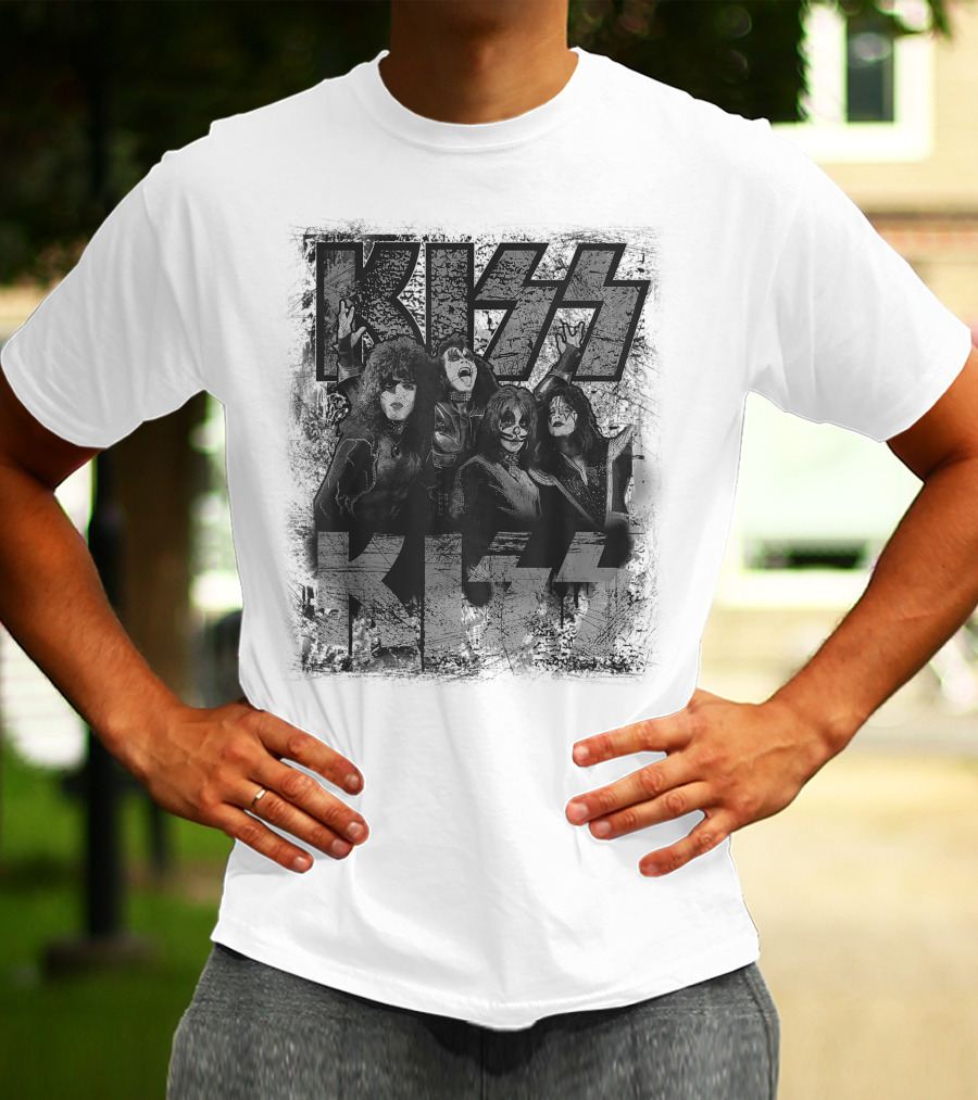 KISS Scratch Band Members Posing T-Shirt