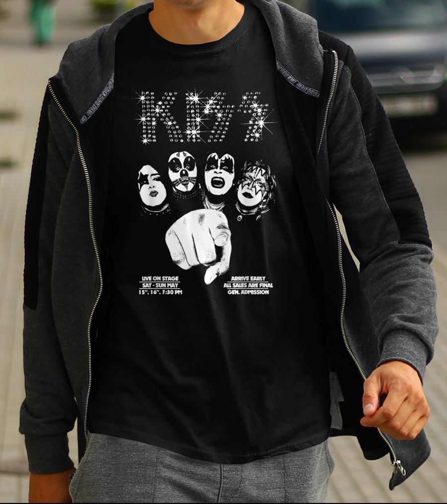 KISS We Want You Live On Stage May 15th 16th 7:30 PM General Admission T-Shirt