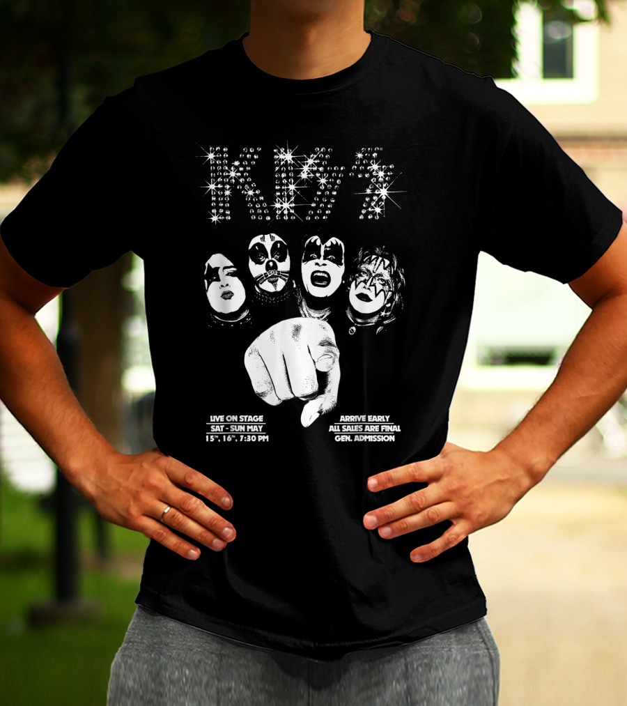 KISS We Want You Live On Stage May 15th 16th 7:30 PM General Admission T-Shirt