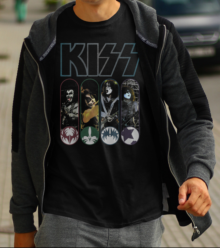 KISS Worldwide Band Members Iconic Makeup T-Shirt