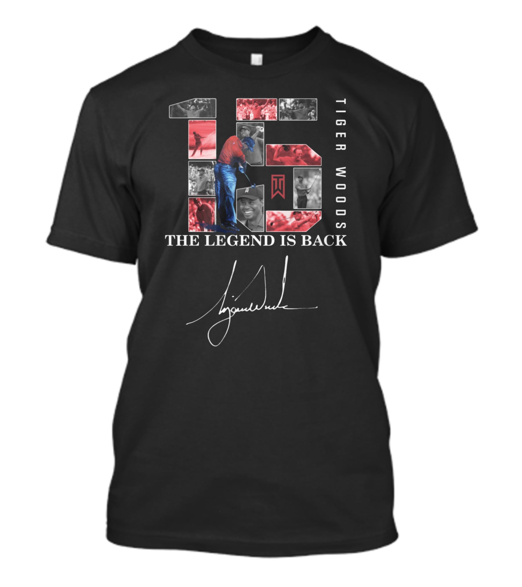 Tiger Woods The Legend Is Back 15 Signature T-Shirt