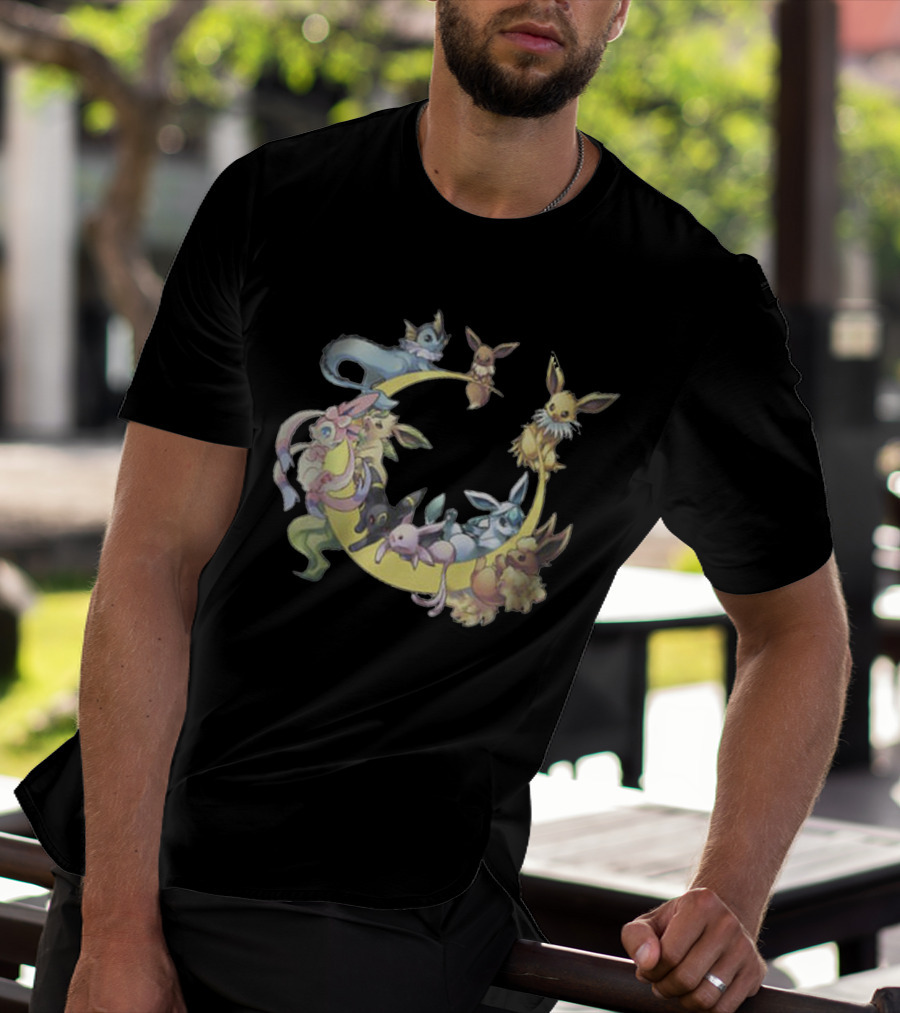 Eevee Evolutions Circle - Cool Pokemon T-Shirt