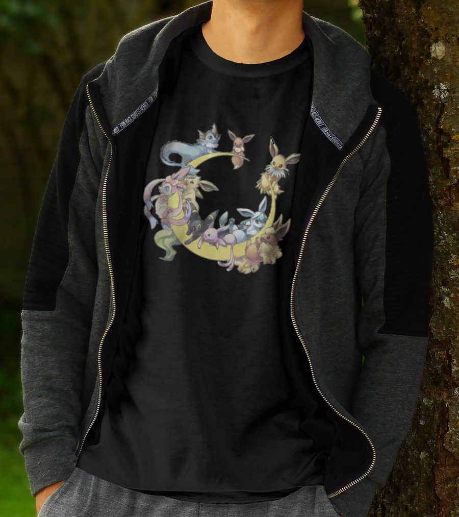 Eevee Evolutions Circle - Cool Pokemon T-Shirt