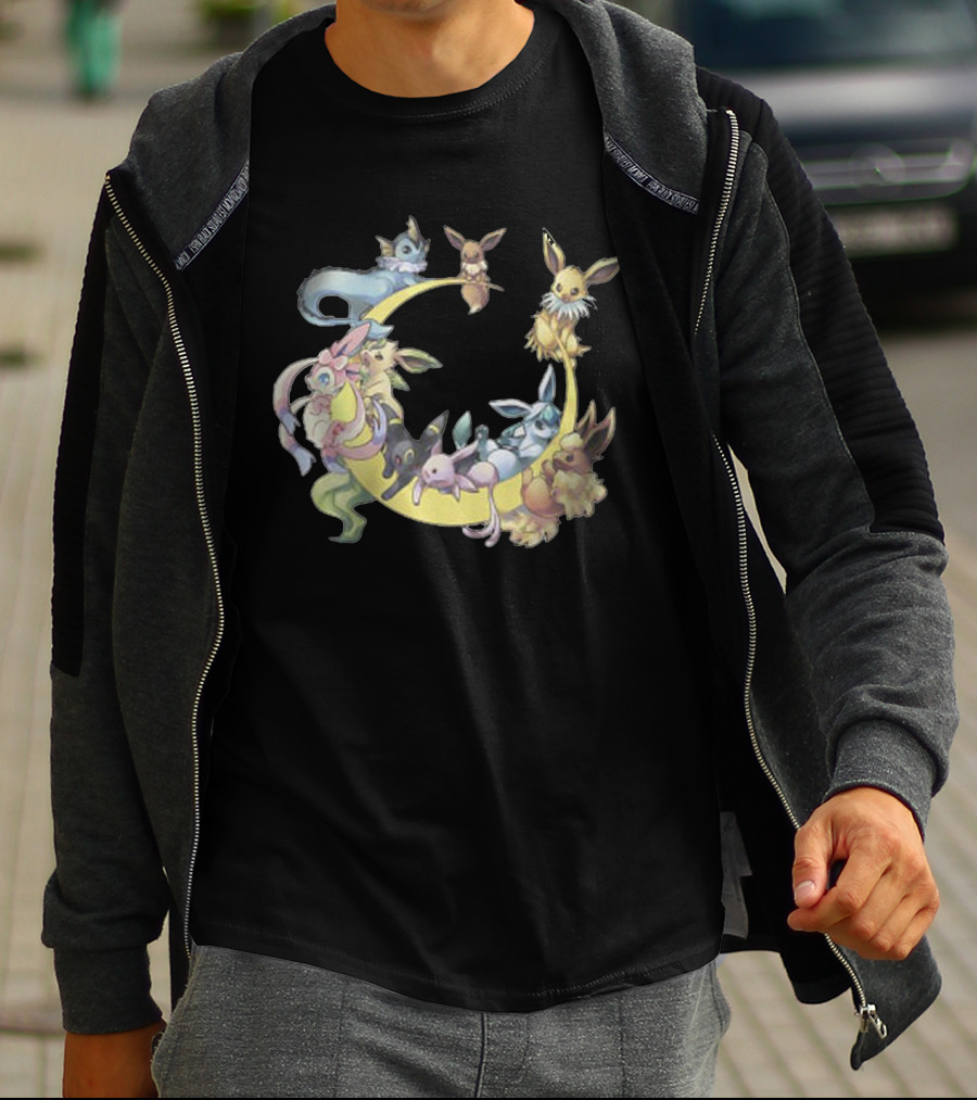 Eevee Evolutions Circle - Cool Pokemon T-Shirt
