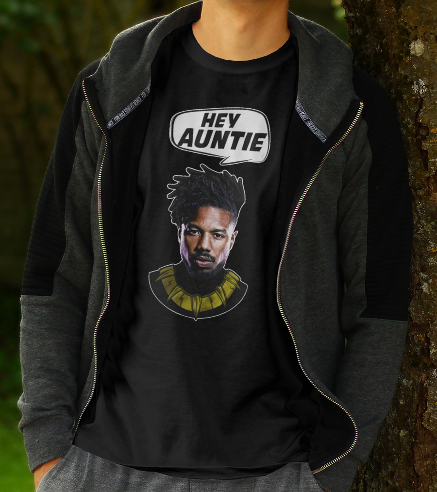 HEY AUNTIE BLACK PANTHER KILLMONGER T-Shirt