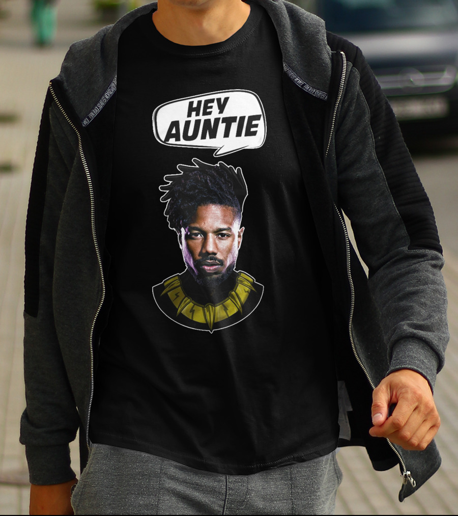 HEY AUNTIE BLACK PANTHER KILLMONGER T-Shirt