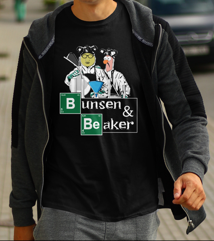 Bunsen And Beaker Breaking Beaker Elements Chemistry T-Shirt