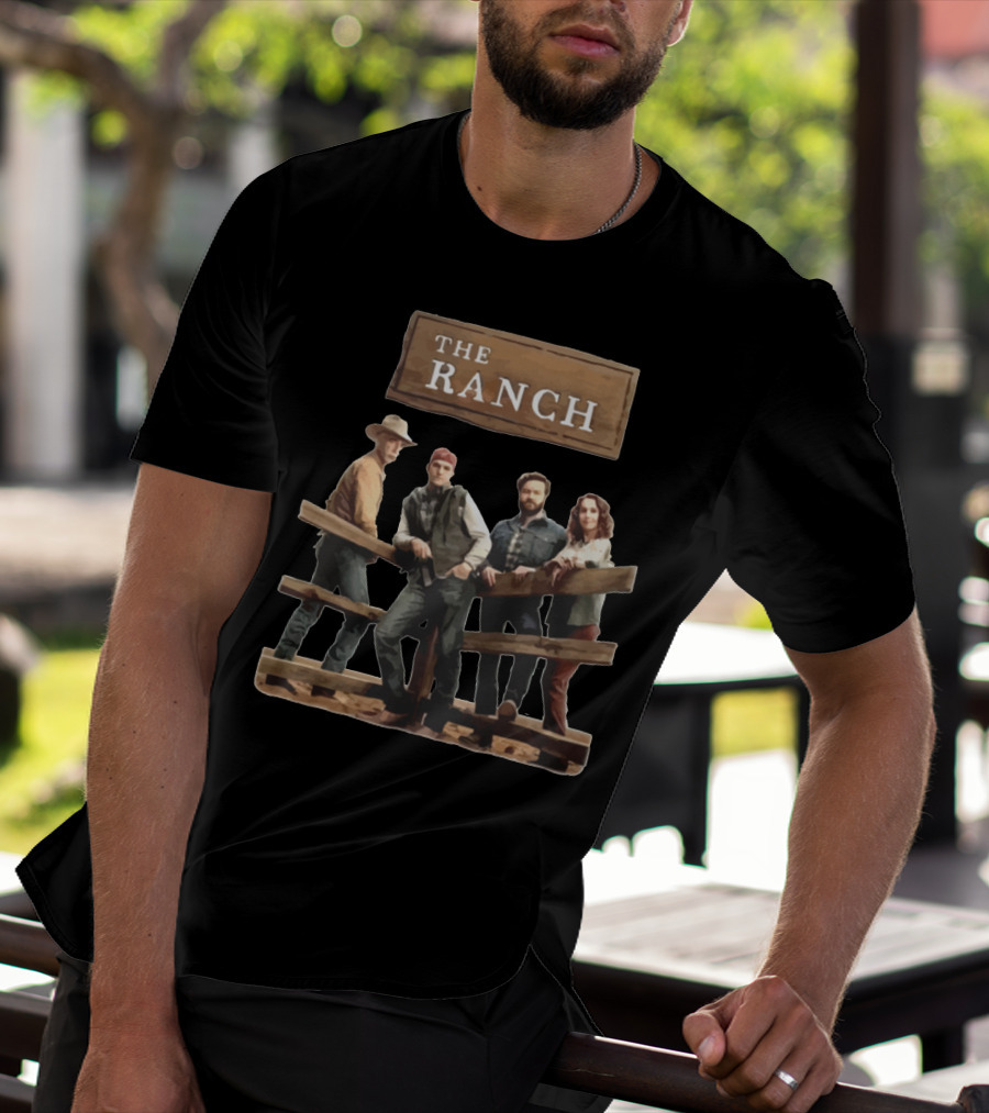 THE RANCH TV Show Cast Standing By Fence T-Shirt