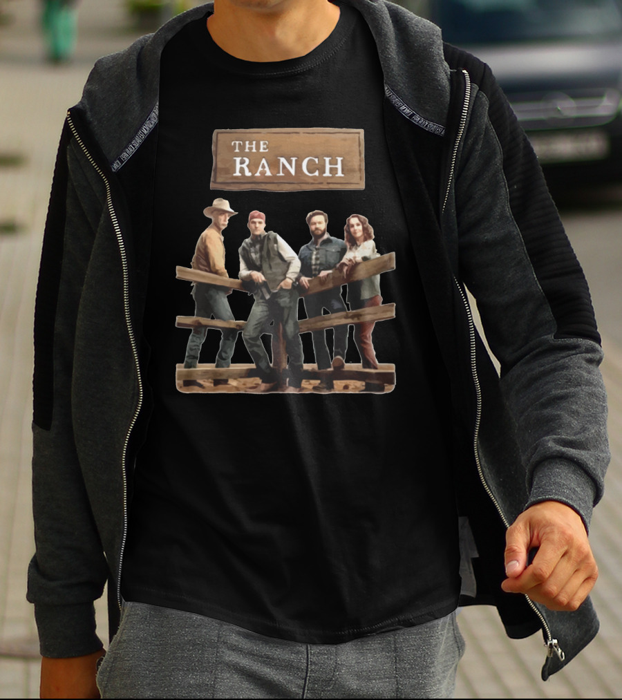 THE RANCH TV Show Cast Standing By Fence T-Shirt