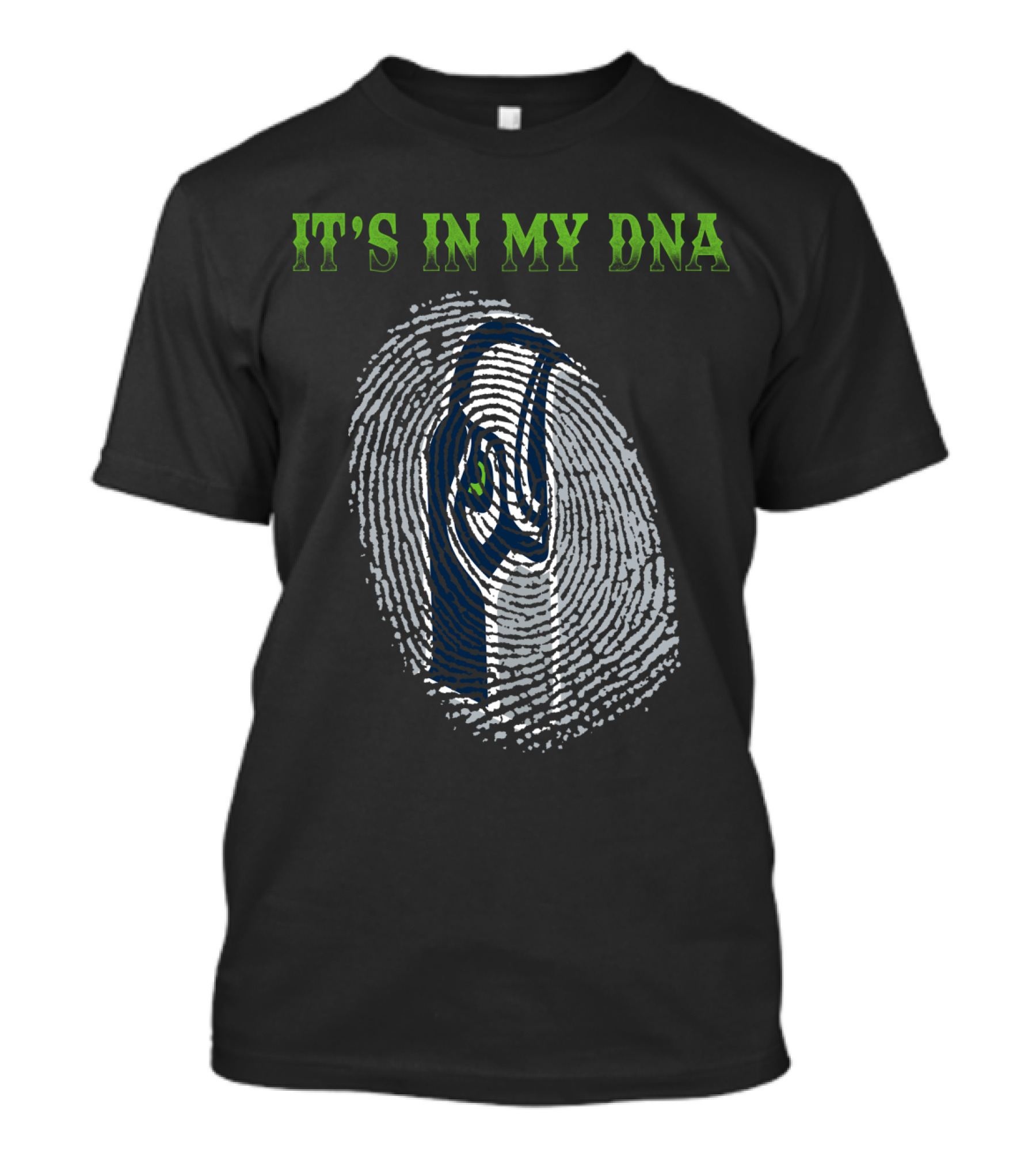 It's In My Dna Seattle Seahawks Fingerprint T-Shirt