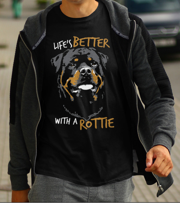 Life's Better With A Rottie: Celebrating The Love For Rottweiler Dogs T-Shirt