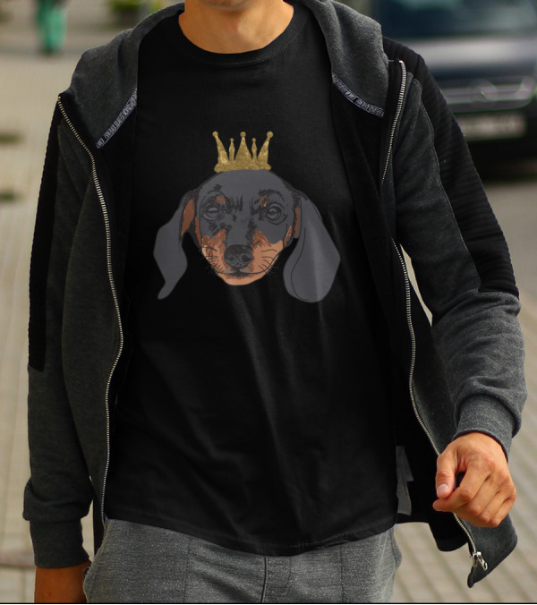 Regal Golden-Crowned Dachshund T-Shirt