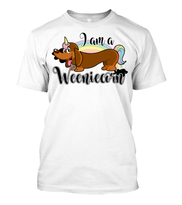 'I Am A Weeniecorn Cute Dachshund Unicorn With Rainbow Mane' T-Shirt