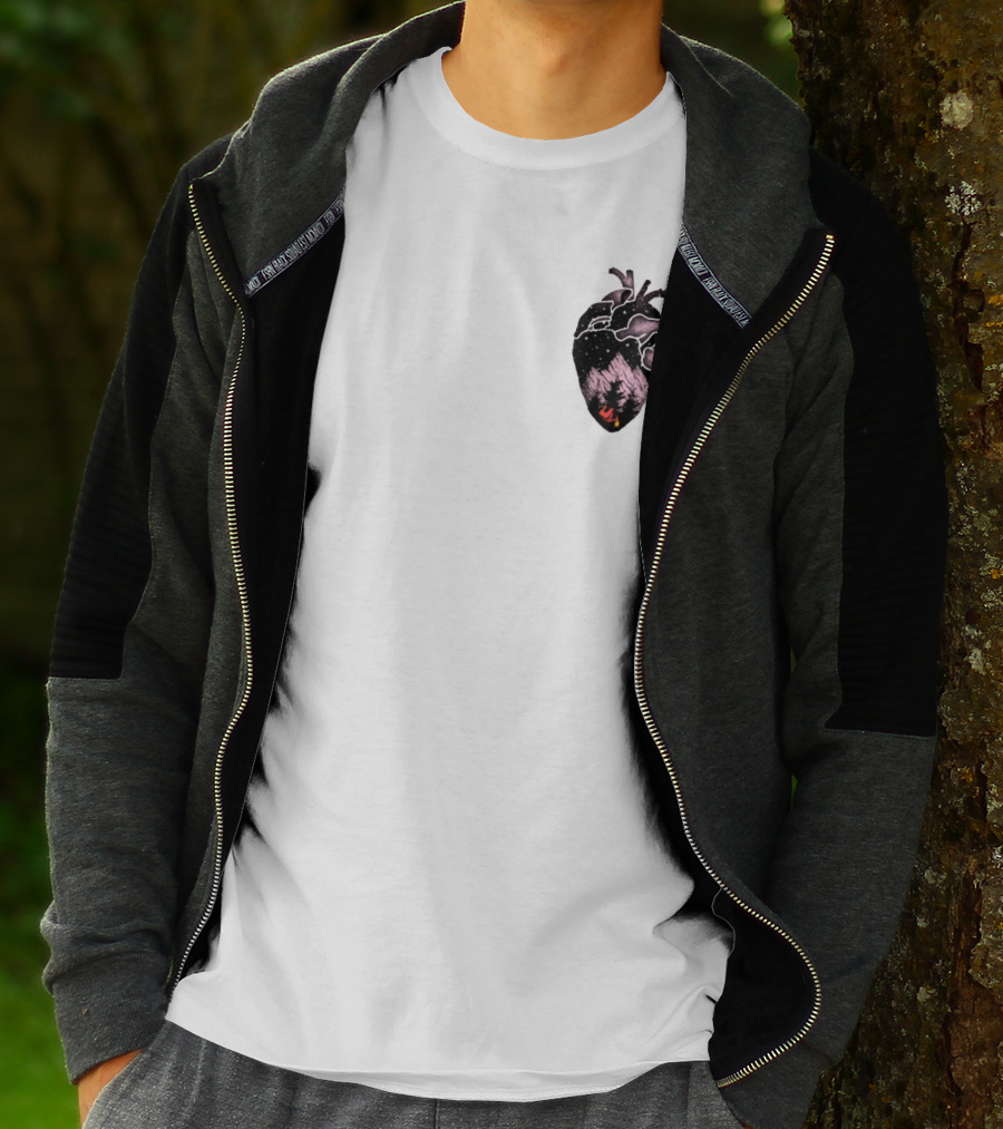 Camping Heart Forest Night Tent T-Shirt
