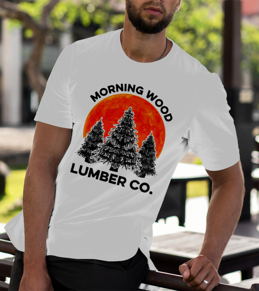 Morning Wood Lumber Co Sunlit Forest Scene T-Shirt