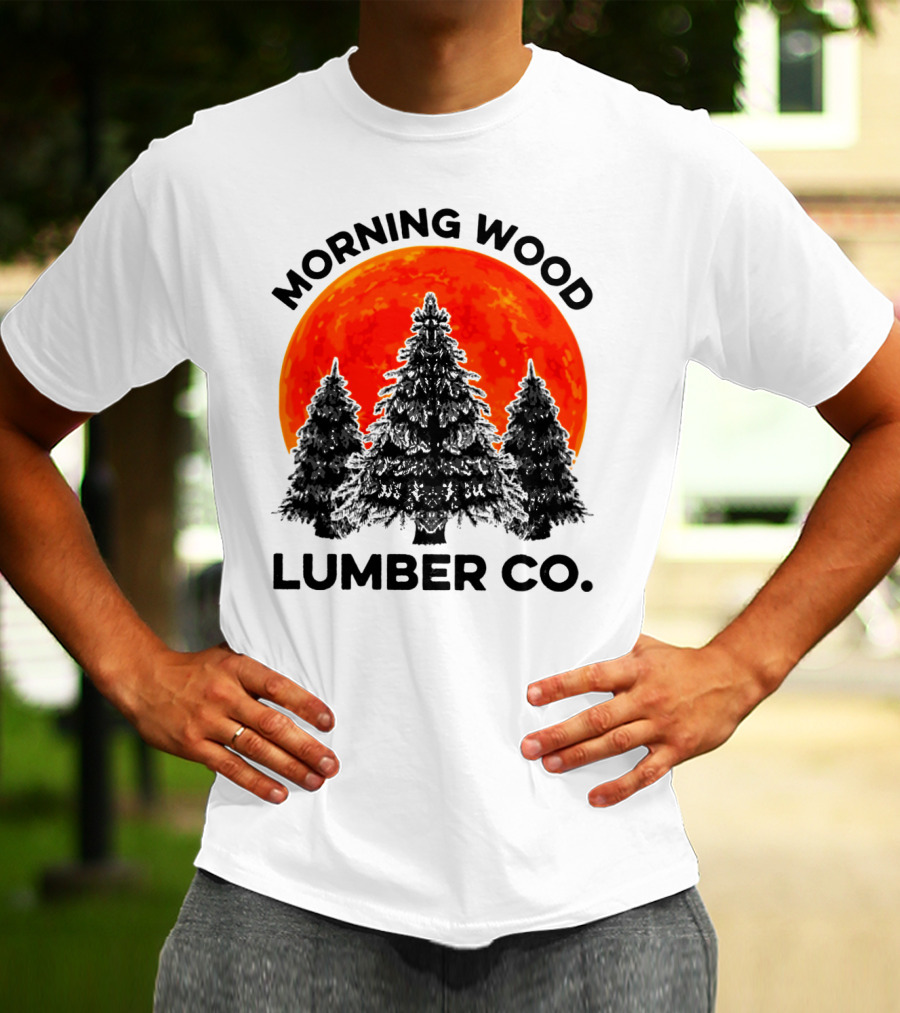 Morning Wood Lumber Co Sunlit Forest Scene T-Shirt