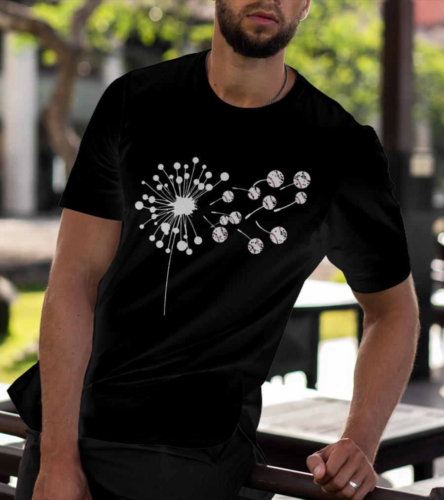 Dandelion Baseball Balls Dispersion Fun T-Shirt