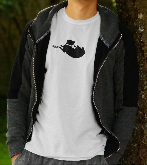 B Dog Silhouette With Simple Over There T-Shirt