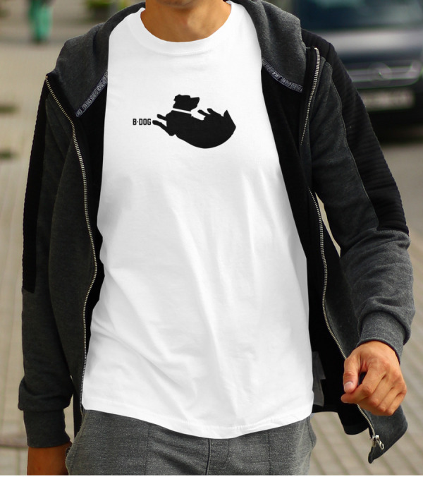B Dog Silhouette With Simple Over There T-Shirt