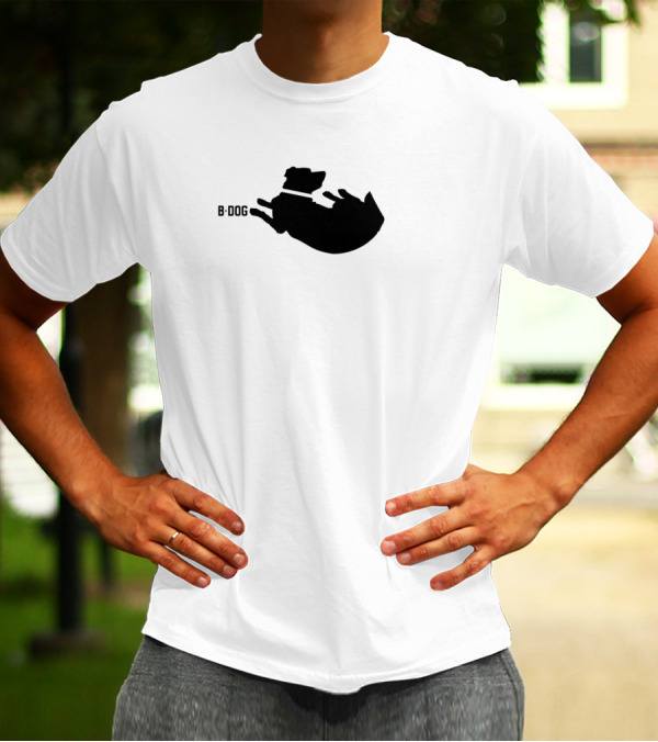B Dog Silhouette With Simple Over There T-Shirt