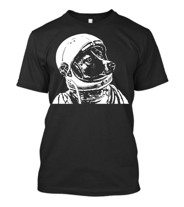 Space Pup In Helmet Astronaut Canine T-Shirt