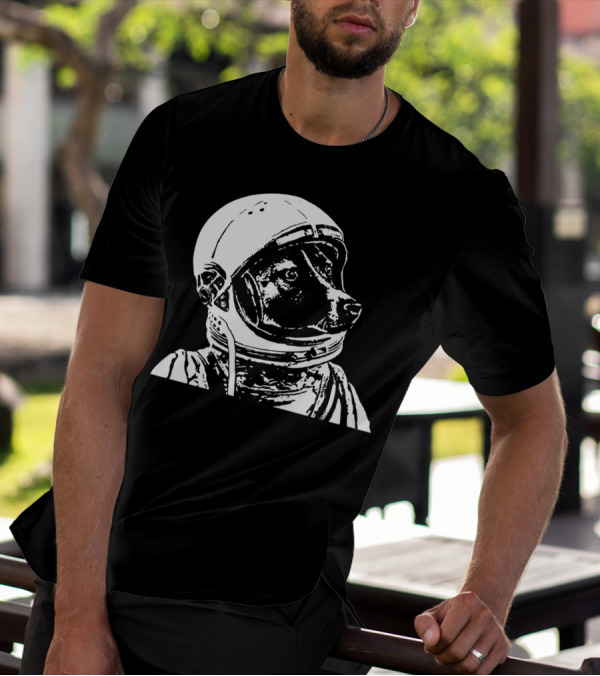 Space Pup In Helmet Astronaut Canine T-Shirt