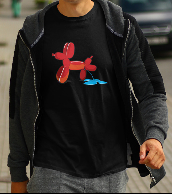 Naughty Dog Red Balloon Animal Iconic T-Shirt