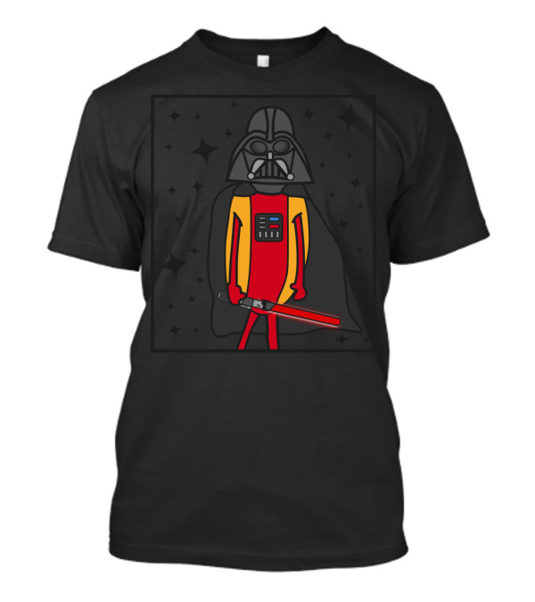 Darth Hot Dog Star Wars Parody Character Lightsaber Helmet Cape T-Shirt