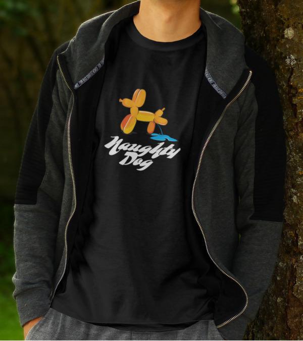 Naughty Dog Balloon Animal Orange Art With Creative Graphics T-Shirt