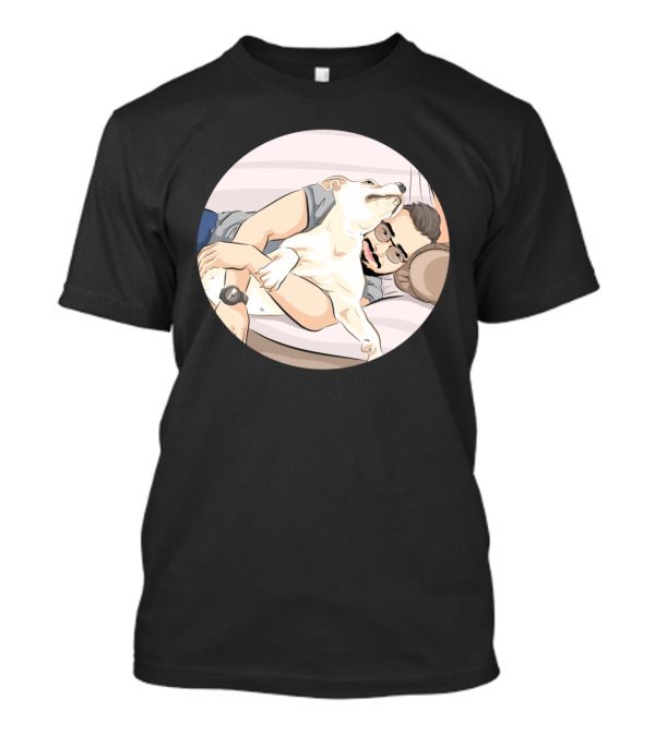 Man Hugging Dog T-Shirt