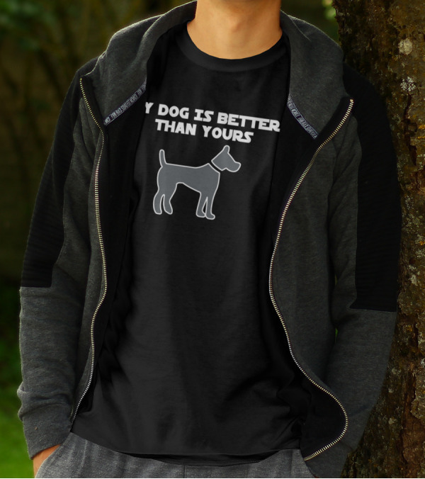 My Dog Is Better Than Yours Outline T-Shirt