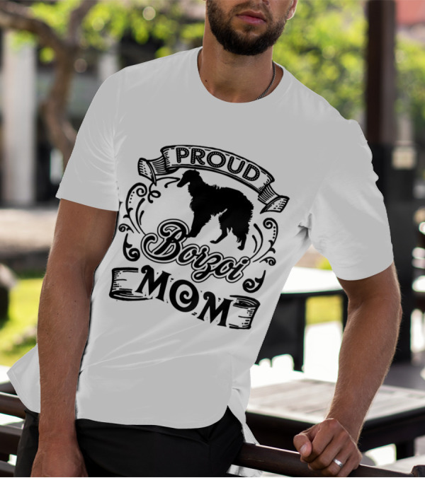 Proud Borzoi Mom Loving Dog T-Shirt